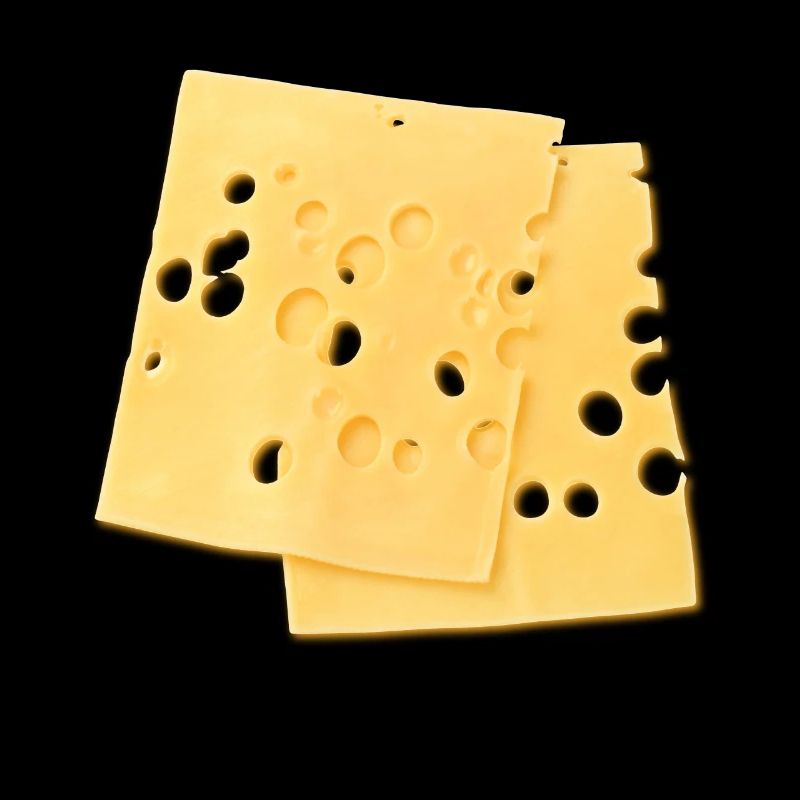 A slice of cheese for toast breakfast