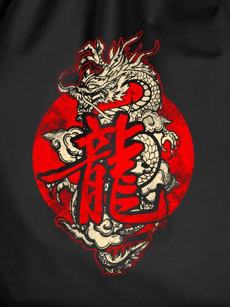 Dragon with Chinese characters