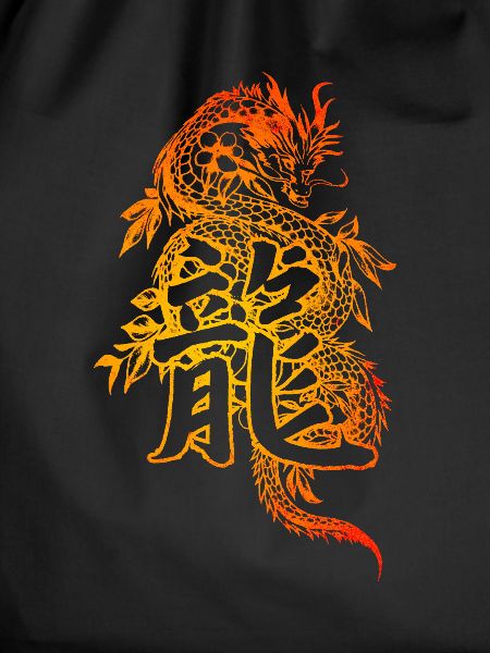 Dragon with Chinese characters