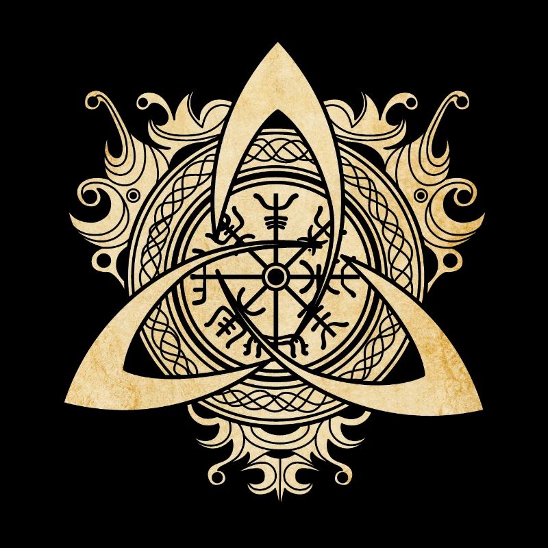 Triquetra Wikingerkompass Vegvisir Knoten Ornament
