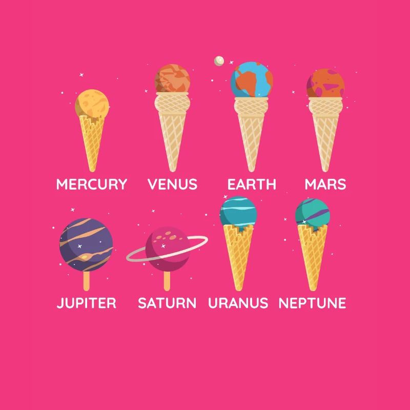 Sonnensystem-Eiscreme