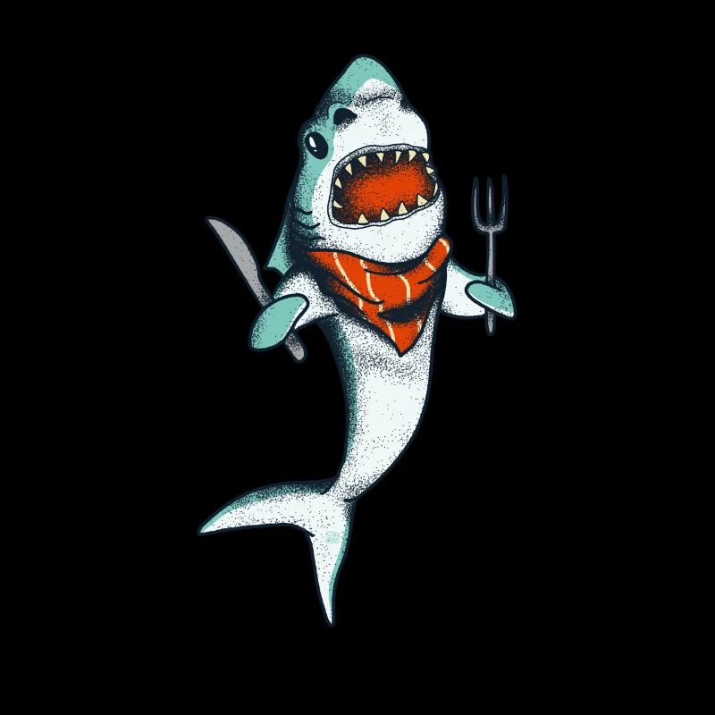 Hungry Shark Funny Sea Creature Surf
