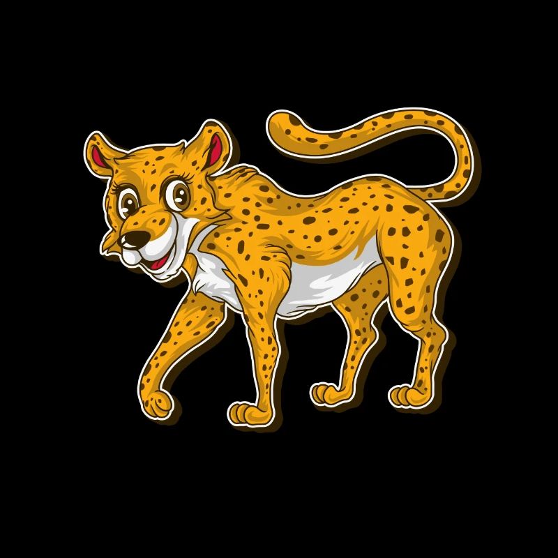 Gepard Tshirt Kinder LeoPard Jaguar Geopard Katze