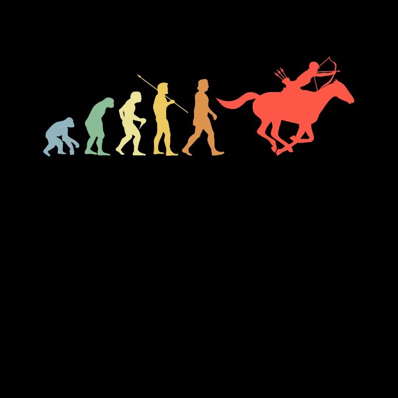 Pferd Und Bogen Evolution Retro Bogenschießen