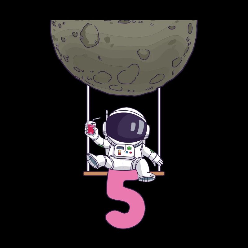 5ème anniversaire Astronaute 5 ans Galaxie spatiale