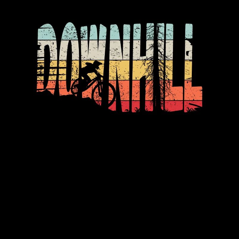 Downhill MTB Nature Mountains Retro Wave Vintage