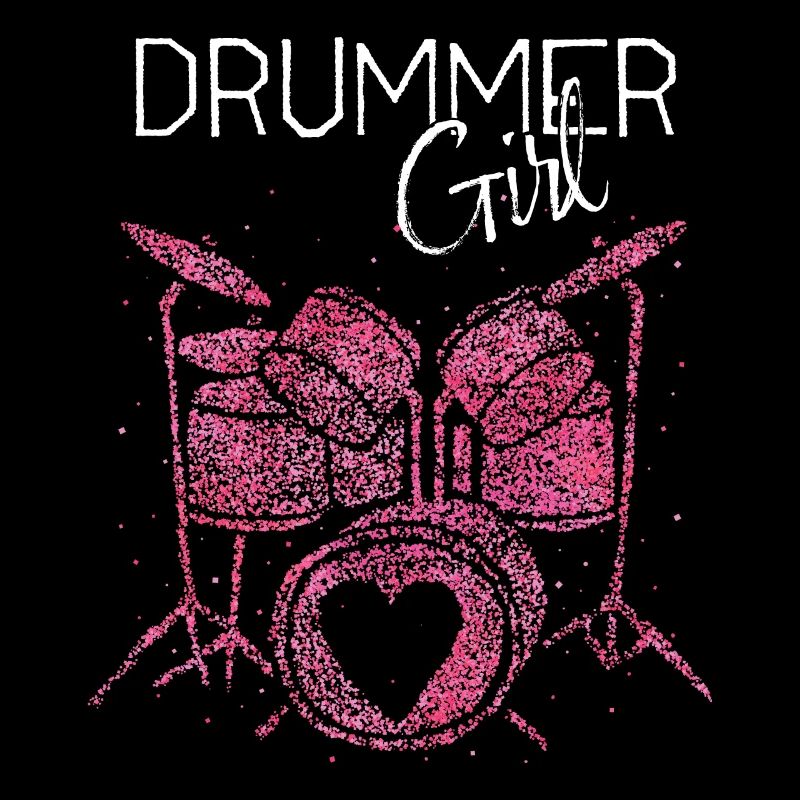 Drummer Girl Schlagzeugerin Drumming