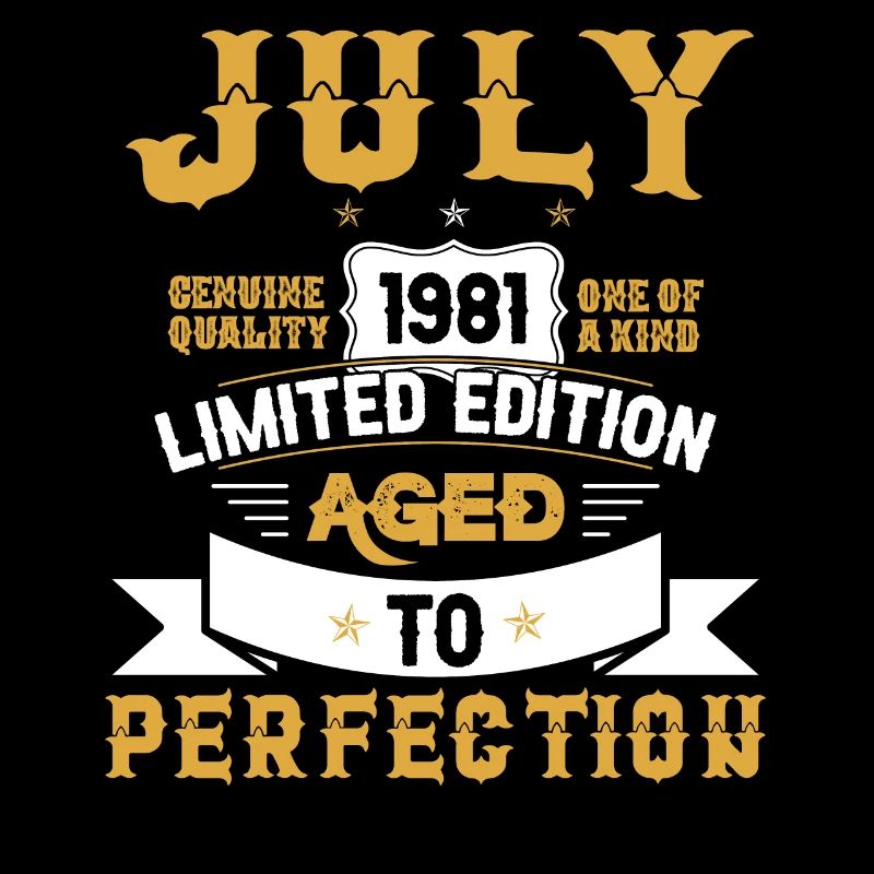 Geburtstag Juli 1981 geboren Vintage