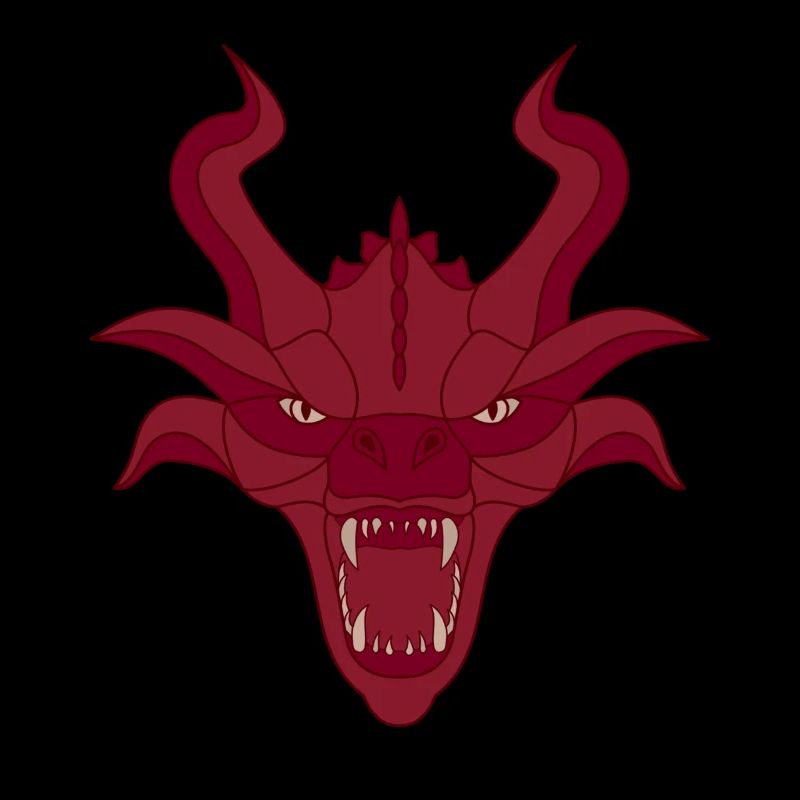 Roter Drachen Kopf