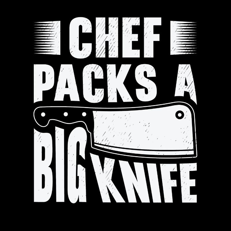 Chefkoch Großes Messer Schneiden Kochen Mahlzeiten