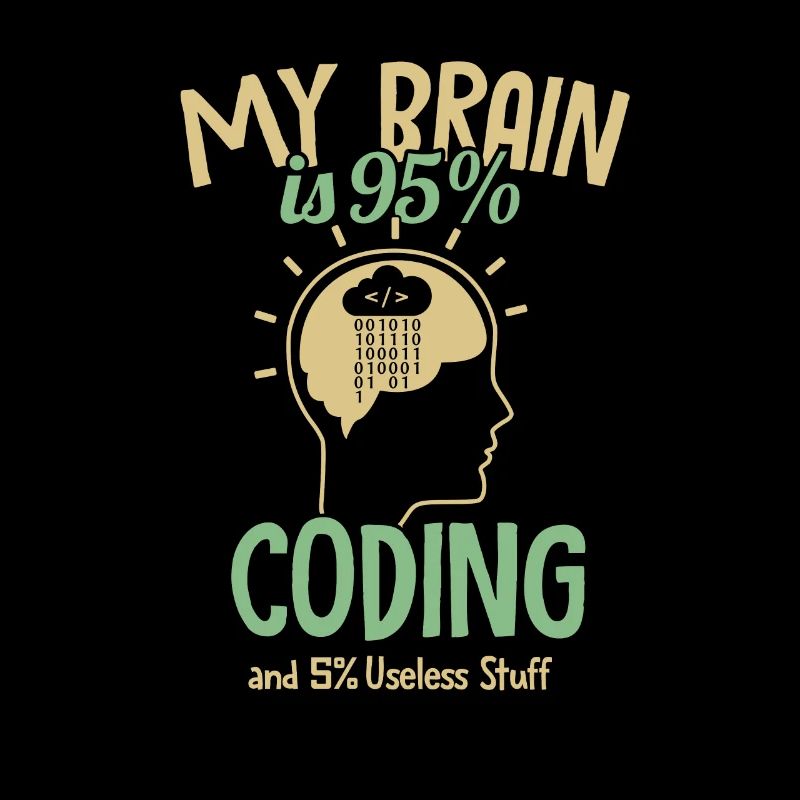 My Brain is 95% Coding Softwareingenieur Coder