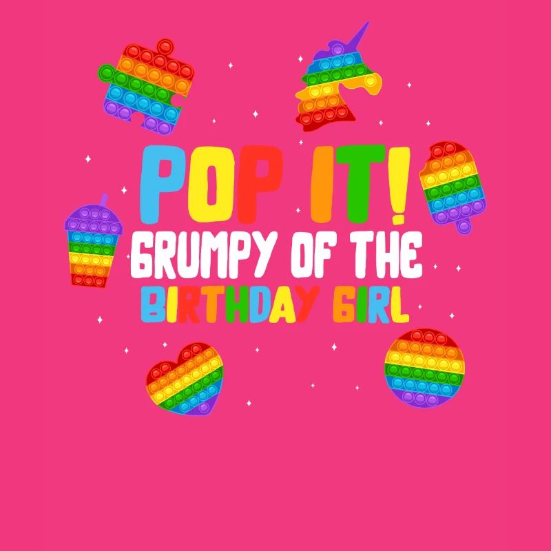 Pop It Grumpy der Geburtstagskind Fidget Kinder