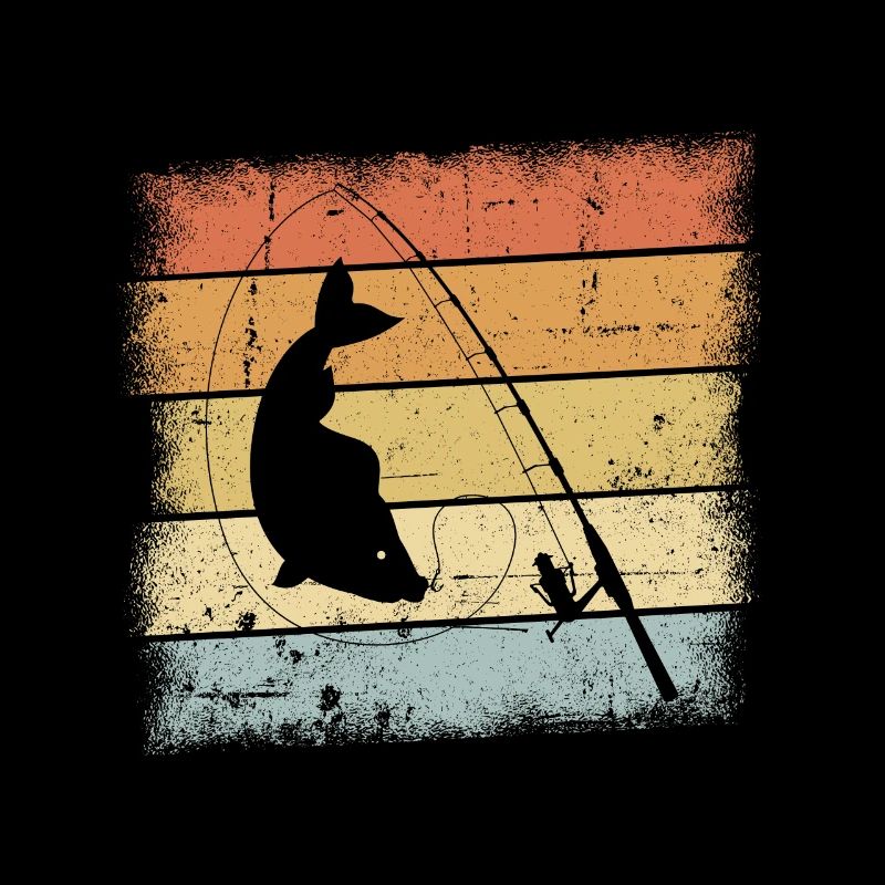 Conception rétro de pêche