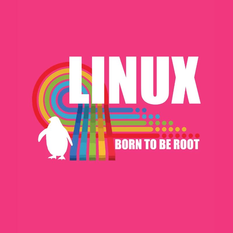 Born To Be Root Penguin Linux Nerd Coding Geek