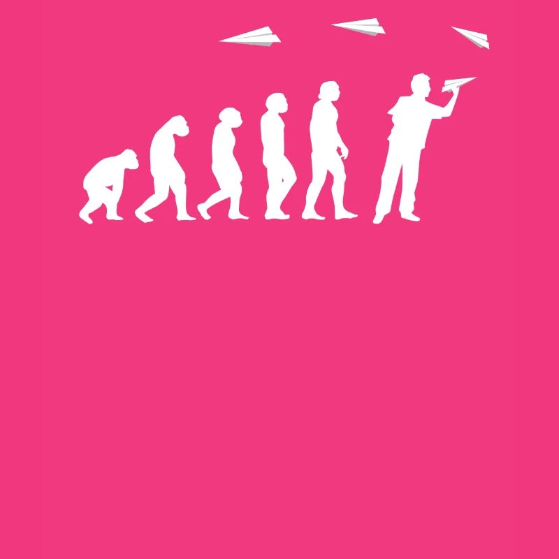 Papier-Flugzeug Piloten Mathe-Lehrer Evolution