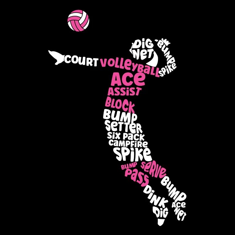 Volleyball Player Team Word Cloud