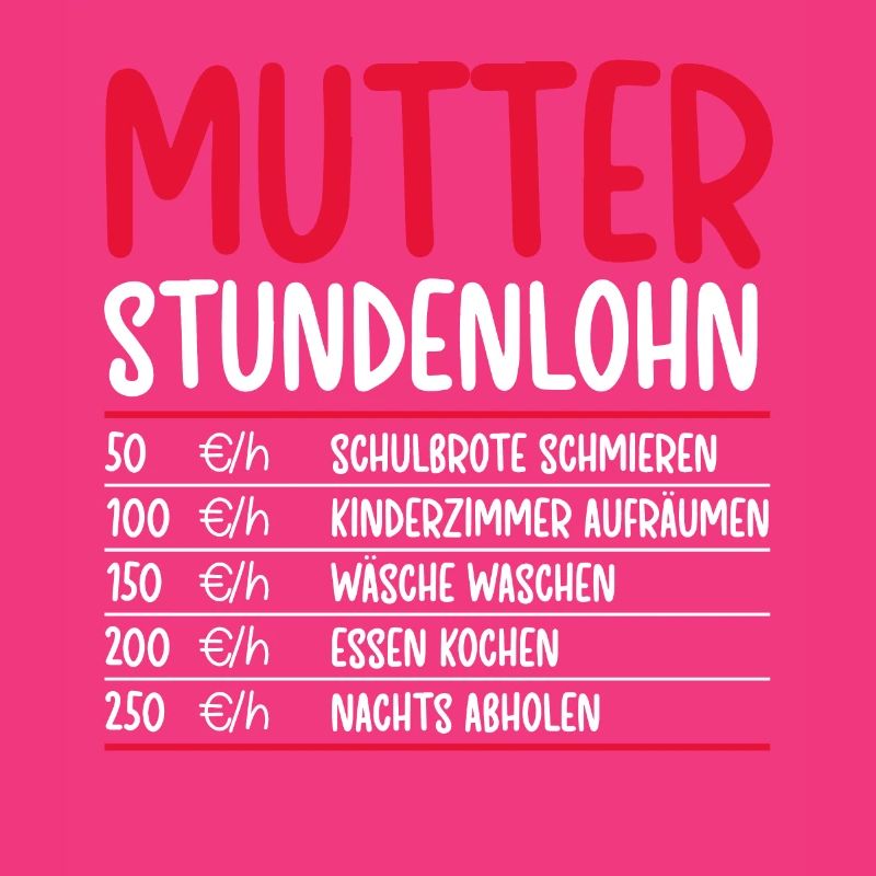 Mutter Stundenlohn Geschenk Lustiger Spruch Mama