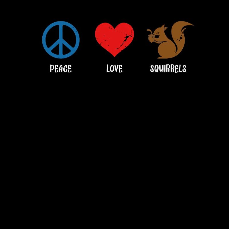 Peace Love Squirrels Eastern Gray Japanese Fox