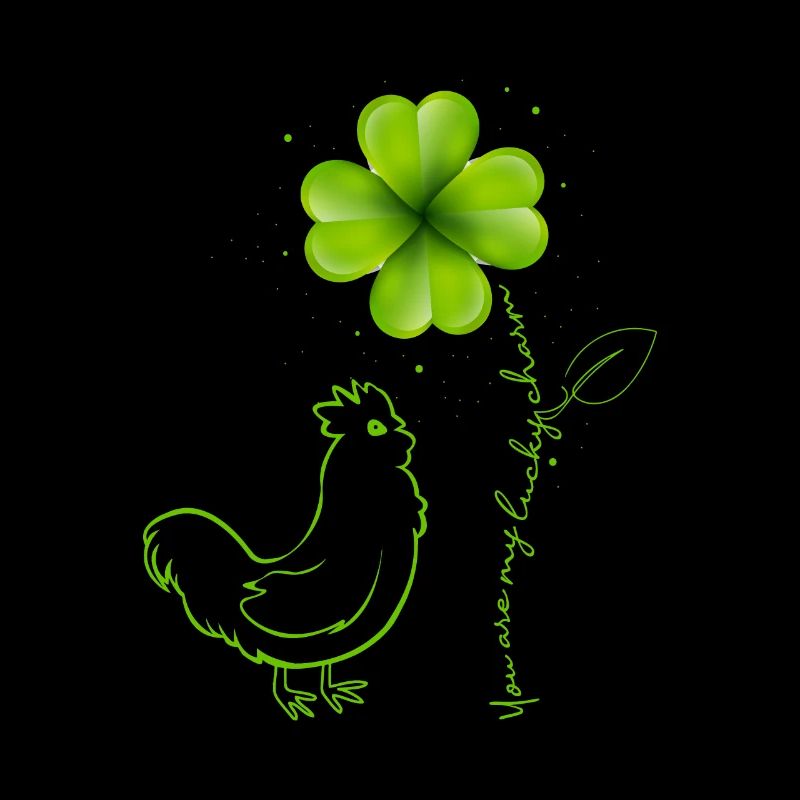 Tu es mon porte-bonheur feuille de trèfle de poulet