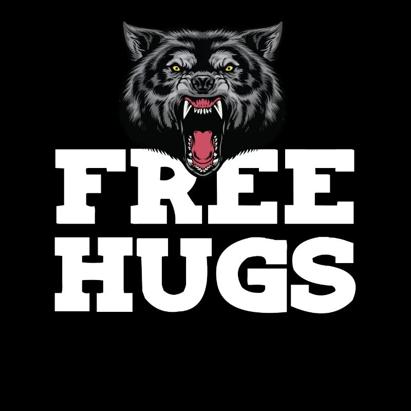 Wolf Embrace Wild Dog Full Moon Wolf Pack