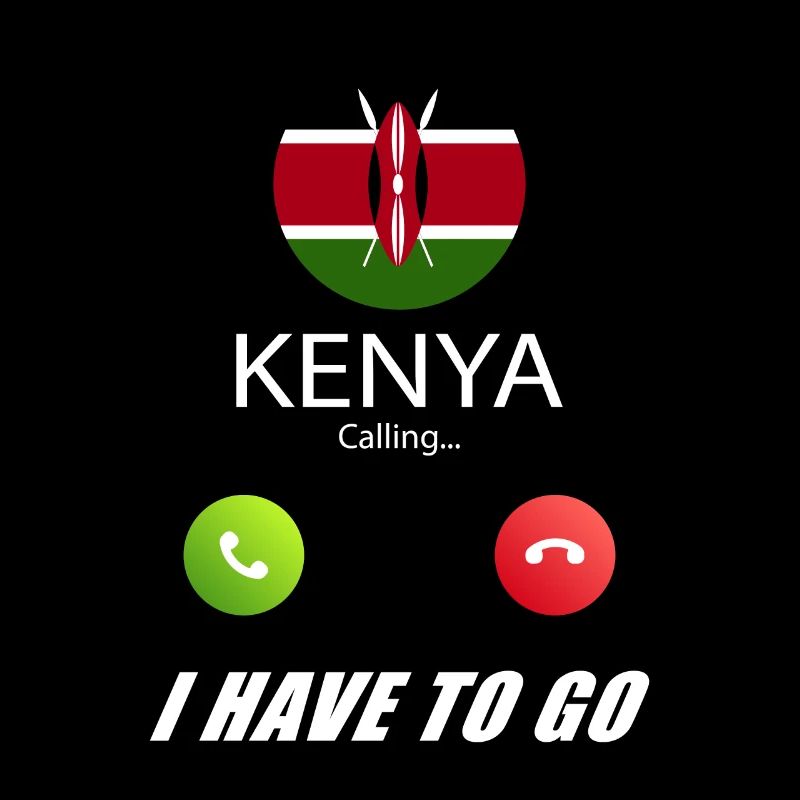 Kenya ruft an Lusiger Flaggen Spruch