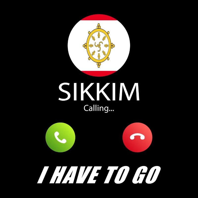 Sikkim ruft an Lusiger Flaggen Spruch