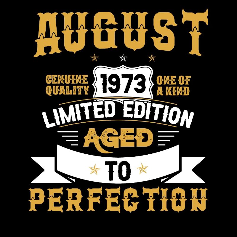 Geburtstag August 1973 geboren Vintage