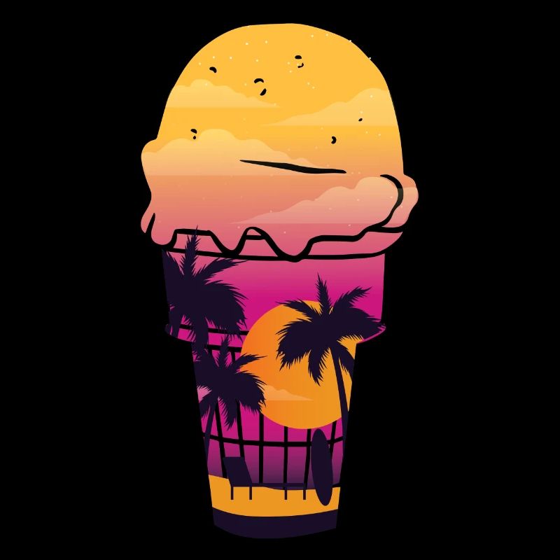 Crème glacée Sunset Beach Cone Sundae