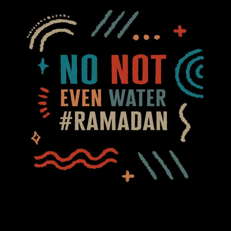 Chemise musulmane à jeun, pas même pas d’eau Ramadan,