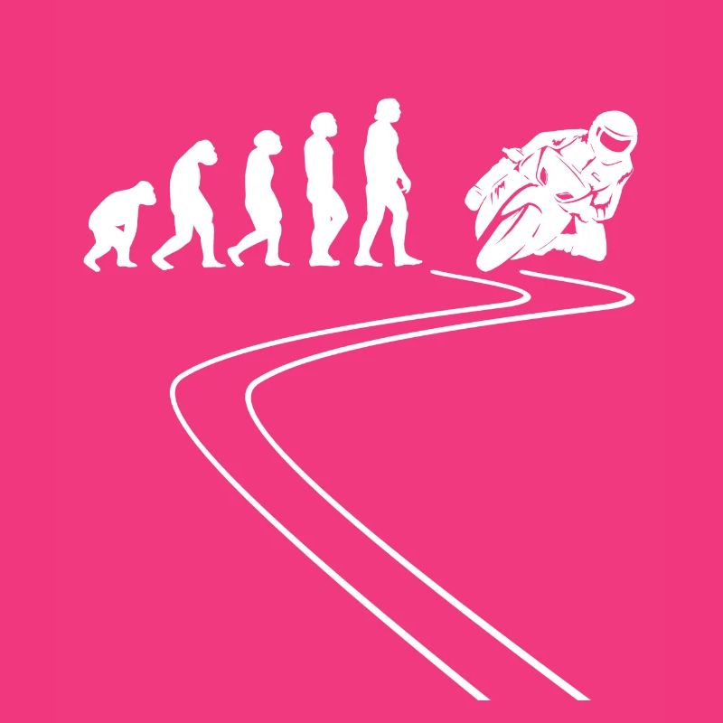 Motorradfahrer Motorcycle Moped Evolution Motorrad