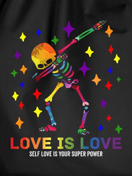 LGBT LGBTQ Dabbing Skeleton