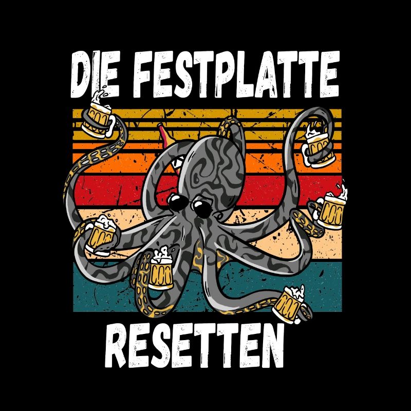 Die Festplatte Resetten witziger Trinkspruch