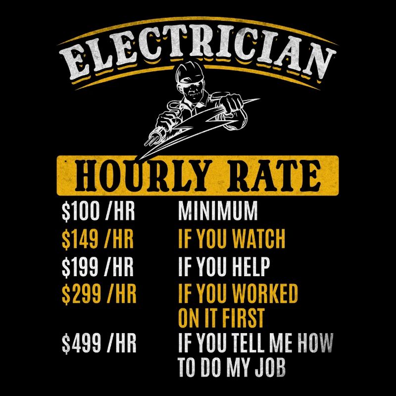 Hourly rate for electrical engineer electrician -