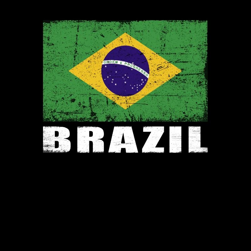 Drapeau du Brésil Grunge Drapeau du Brésil