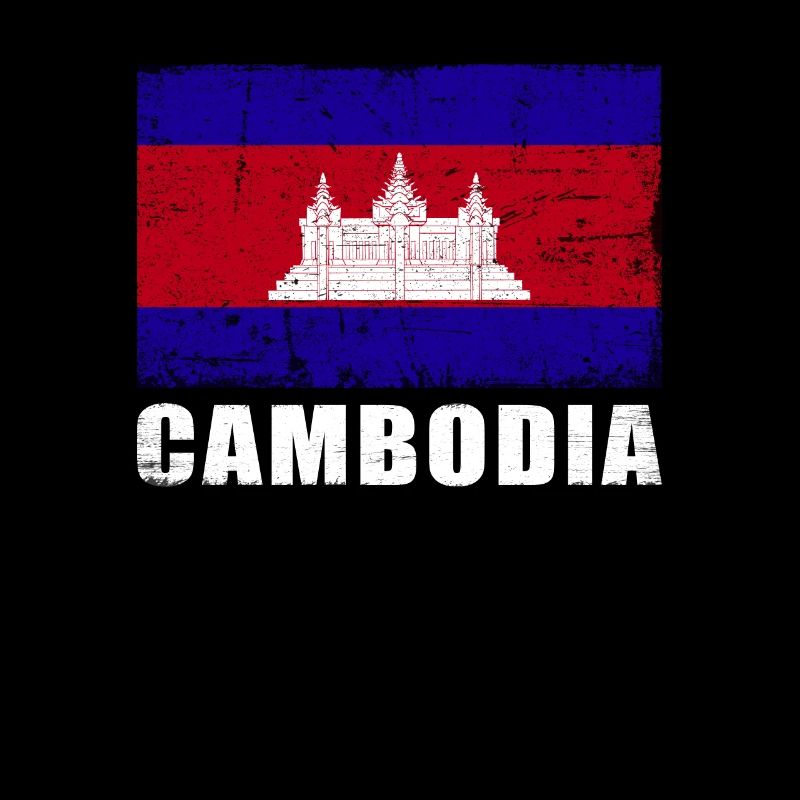 Cambodge Drapeau Grunge Cambodge Drapeau