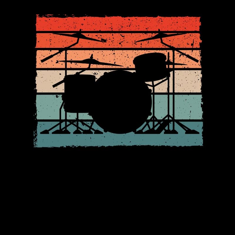 Retro Schlagzeuger Drummer