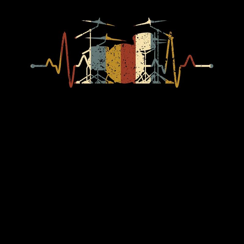 Retro Schlagzeuger Drummer