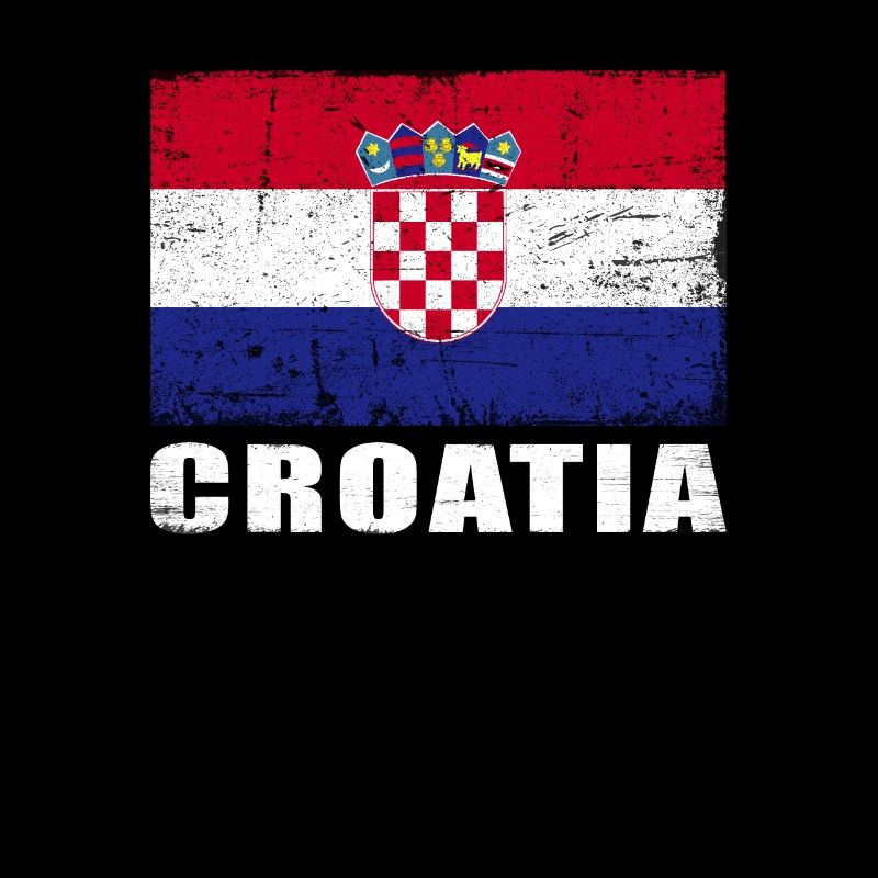 Croatie Drapeau Grunge Croatie Drapeau