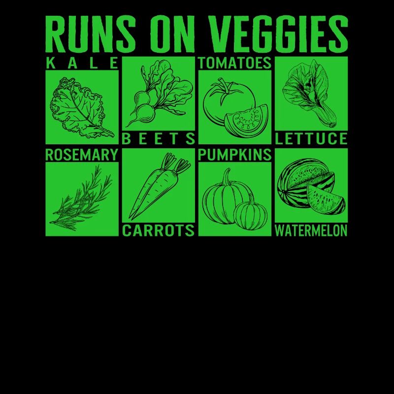 Vegetables Shirt, Runs On Veggies Names Vegetable