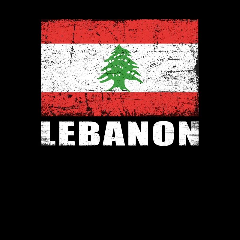 Libanon Flagge Grunge Libanon Fahne