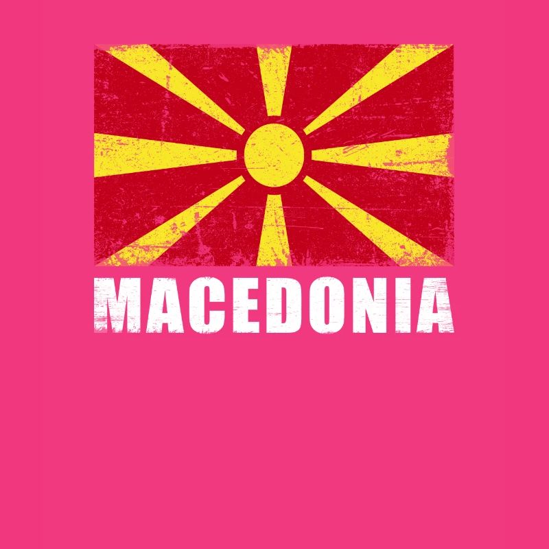 Drapeau de la Macédoine Grunge Drapeau de la Macédoine
