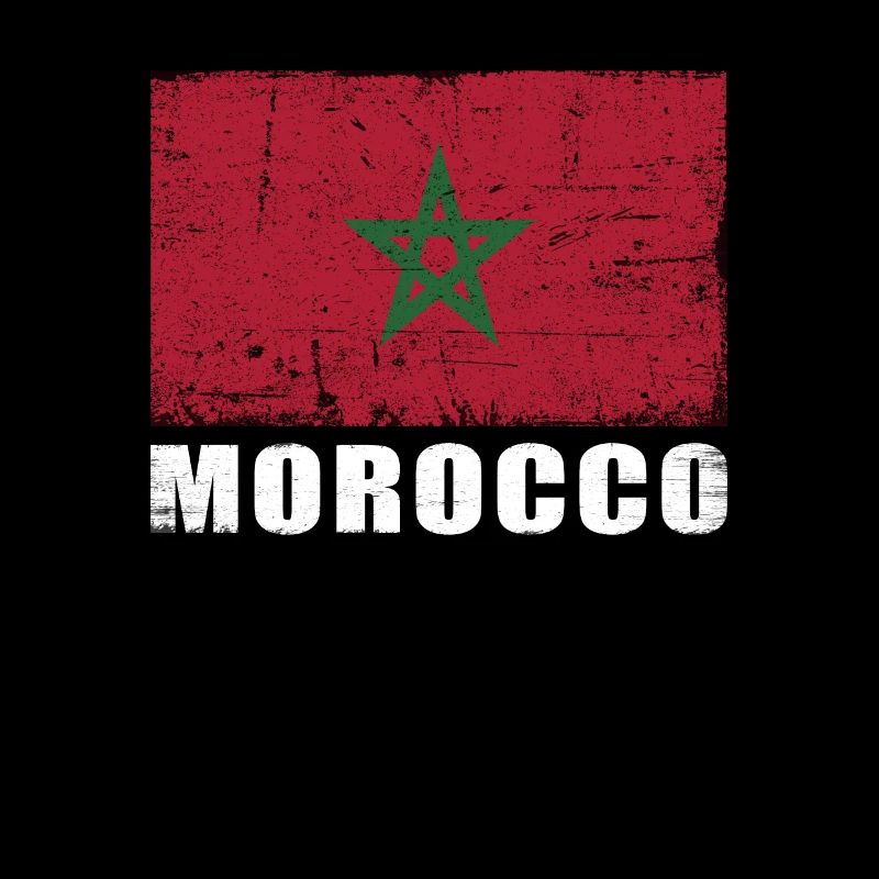 Morocco Flag Grunge Morocco Flag