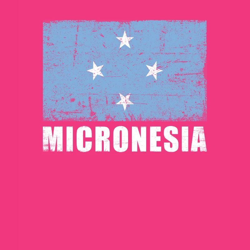 Drapeau de micronésie Grunge Drapeau de Micronésie