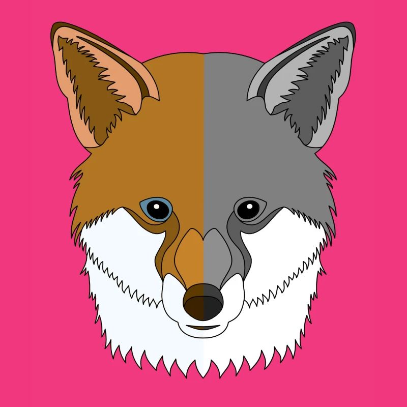 Waldtier wildes Tier Motiv mit Fuchs Design