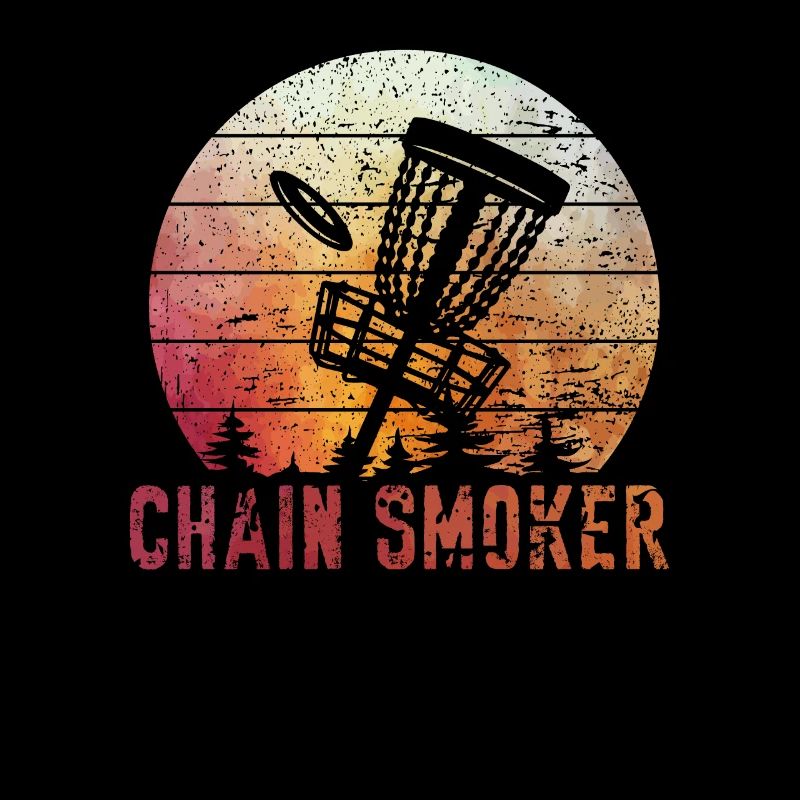 Retro Sunset Chain Smoker Disc Golf