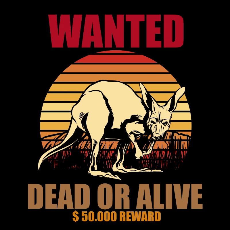 Känguru Wanted Australien Souvenir Outback