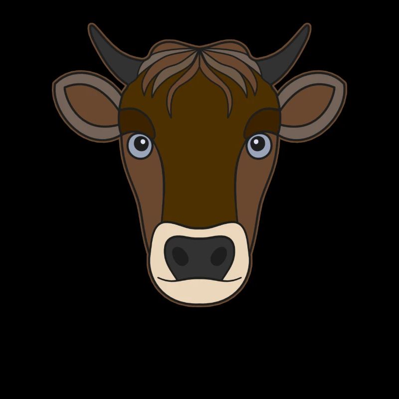Farmer Beef Animal Head Motif Impression avec Taureau