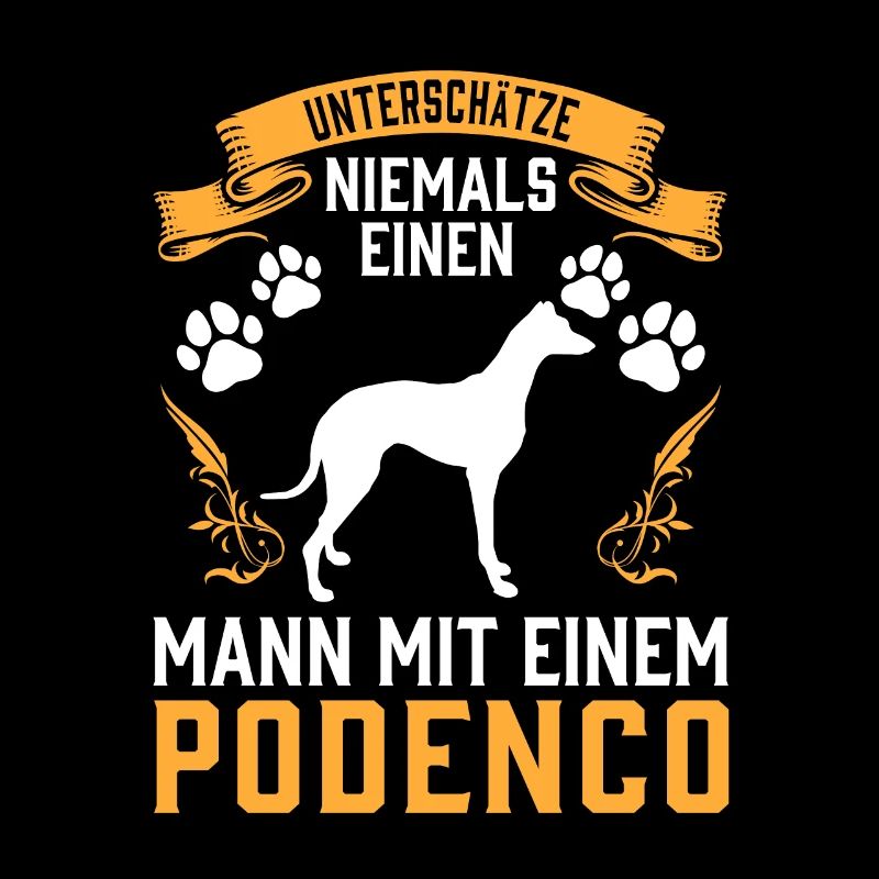 Mann mit Podenco Jagdhund spanischer Podenco
