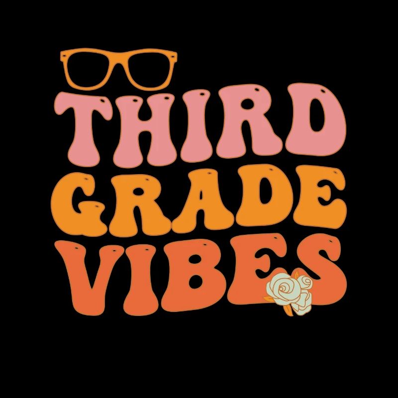 Third Grade Vibes - 3rd Grade Team Retro 1st Day