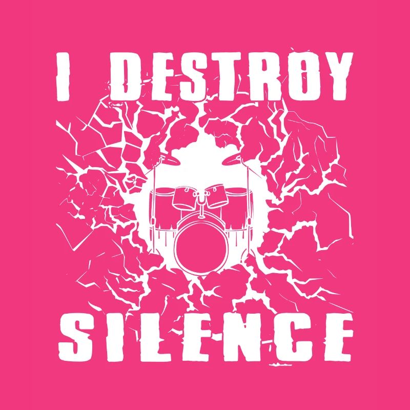 I Destroy Silence For A Drummer Gift idea
